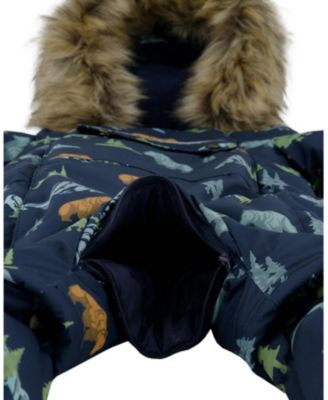 Boys' One-Piece Play Snowsuit Designed for Car Seat Animal - Baby, Little Kid