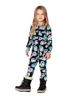 Girls' One-Piece Smiley Face Thermal Underwear - Baby
