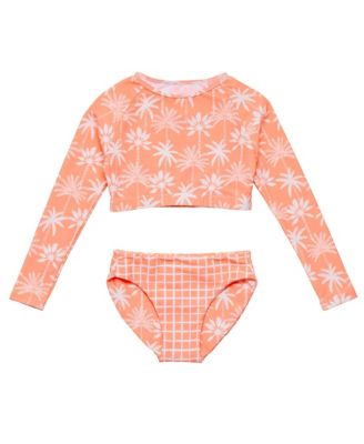 Girls' Cali Palms Recycled Crop LS Rash Set - Little Kid, Big Kid