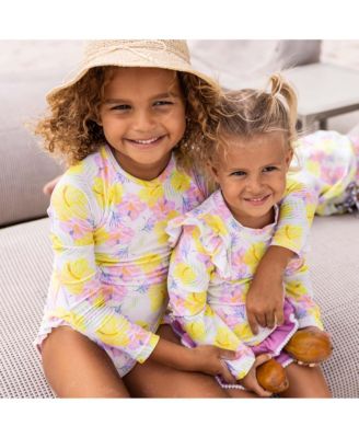 Girls' Aloha Vacay Recycled Leg Frill Surf Suit - Little Kid