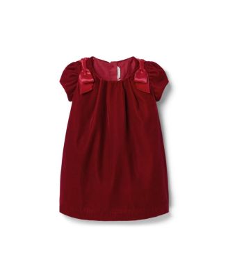 Girls' The Velvet Shoulder Bow Dress - Baby, Little Kid, Big Kid