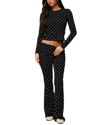 Daliya Polka Dot Long Sleeve Top