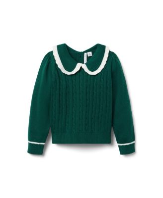 Girls' Cable Knit Collared Sweater - Baby, Little Kid, Big Kid