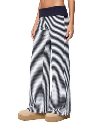  Meggy Striped Fold Over Pants