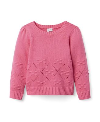 Girls' Pointelle Textured Sweater - Baby, Little Kid, Big Kid