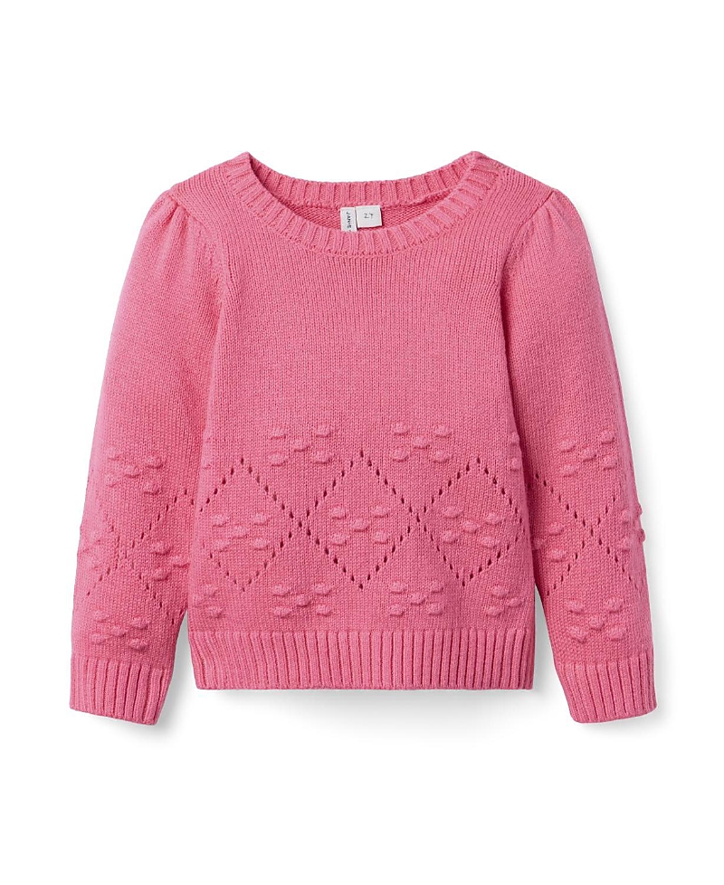 Janie and Jack Girls' Pointelle Textured Sweater - Baby, Little Kid, Big Kid