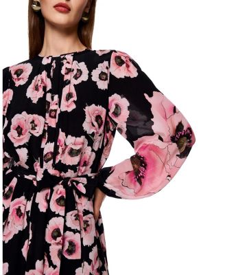 Midi Dress with Floral Pattern