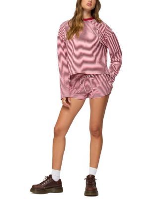 Jainee Striped Drawstring Shorts