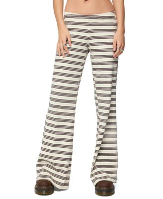 Avalie Striped Ribbed Pants