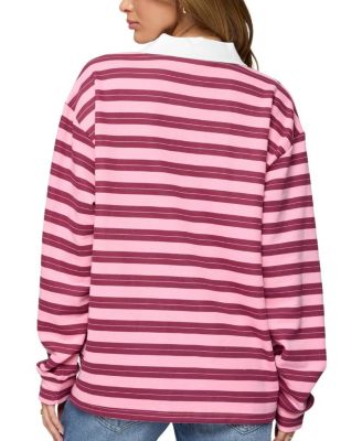 Maureen Striped Polo Sweatshirt