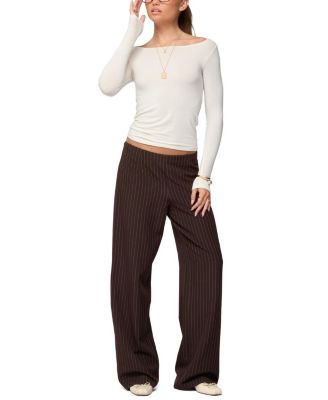  Kerie Pinstripe Low Rise Pants
