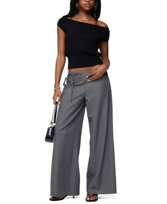  Willard Baggy Lace Up Belt Pants