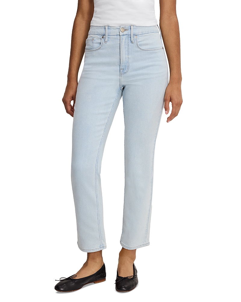 Good American Good Icon Straight Ankle Jeans in Indigo1124