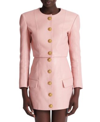 Cropped Lambskin Jacket