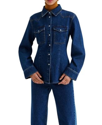 Anthea Fitted Waist Denim Shirt