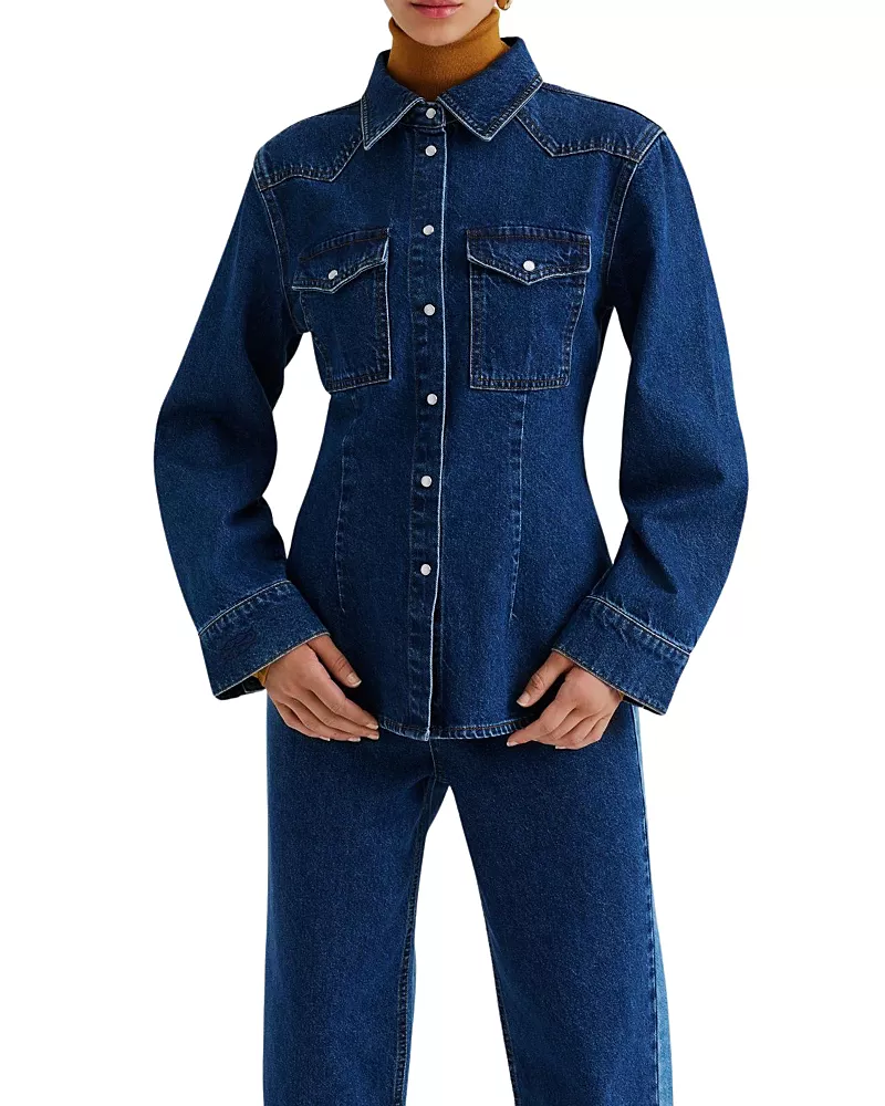 Malina Anthea Fitted Waist Denim Shirt