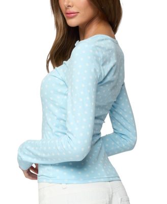 Keana Polka Dot Henley Top