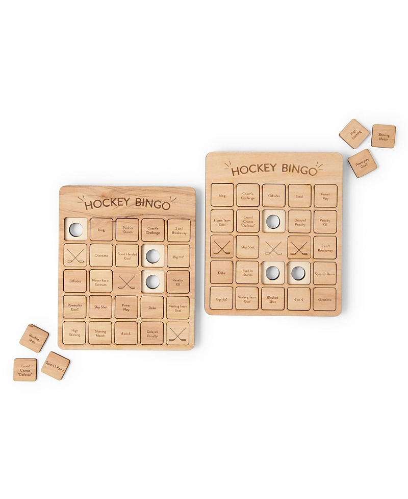 Uncommon Goods Hockey Bingo Set of 2 by Woodtech - Suitable for All Ages