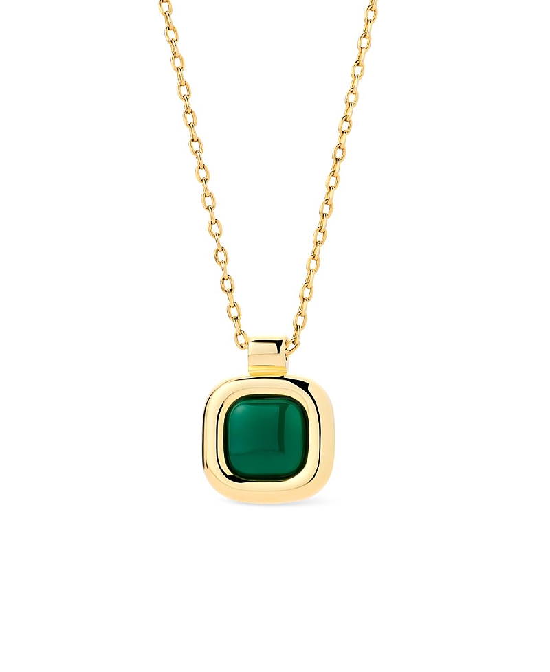 Ana Luisa Clara Green Onyx Gold Pendant