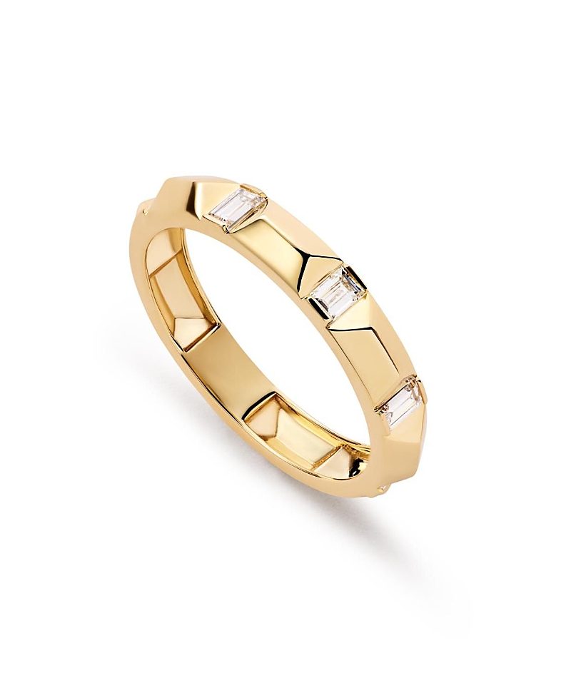 Ana Luisa Solid Yellow Gold Astrid Lab Grown Diamond Station Ring