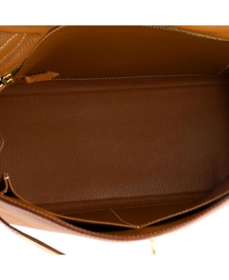 Kelly 32 Handbag Brown Togo with Gold Hardware