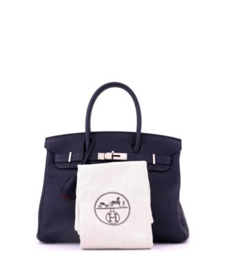 Birkin 30 Handbag Verso Togo with Palladium Hardware