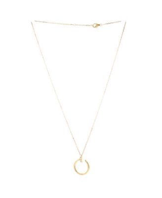  Juste un Clou Pendant Necklace 18K Gold with Diamonds, 15.25 - 16"