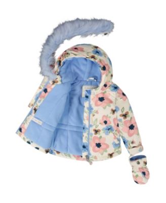Girls' Two-Piece Play Snowsuit Floral Jacket - Baby, Little Kid