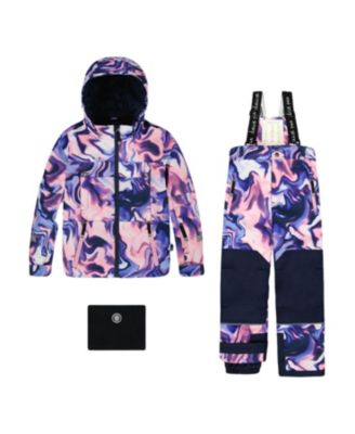 Girls' Two-Piece Marble Teknik Snowsuit - Big Kid