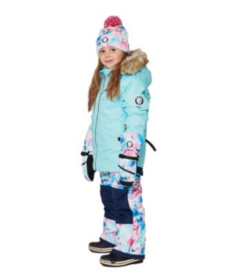 Girls' Lined Knit Flower Pompom Hat - Little Kid, Big Kid