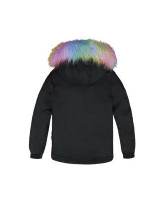  Girls' Two-Piece Rainbow Leopard Play Snowsuit - Little Kid