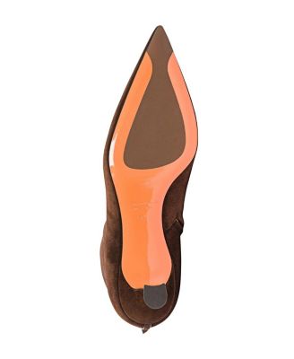 Women's Suede Mid-Heel Ankle Boot