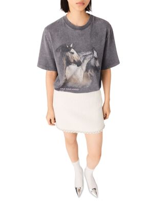 Horse Graphic Cropped Tee