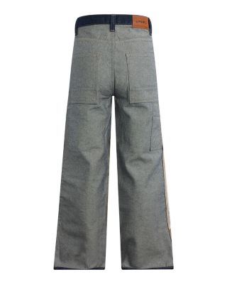 Wide Leg Columbus Number Graphic Jeans