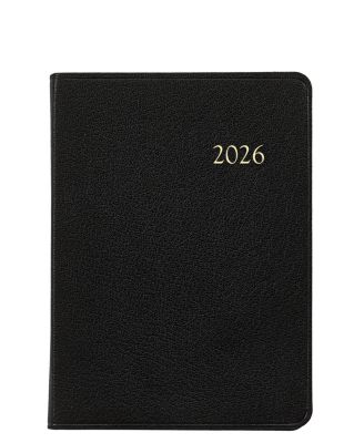  2026 Goatskin Leather Weekly Notebook