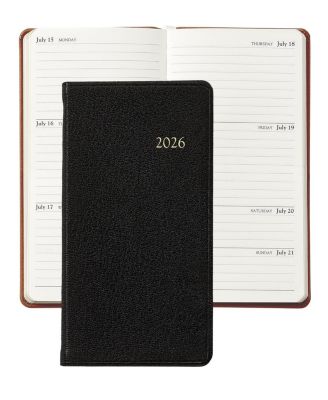  2026 Goatskin Leather Pocket Datebook