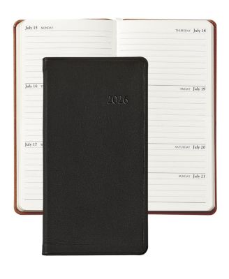  2026 Traditional Leather Pocket Datebook