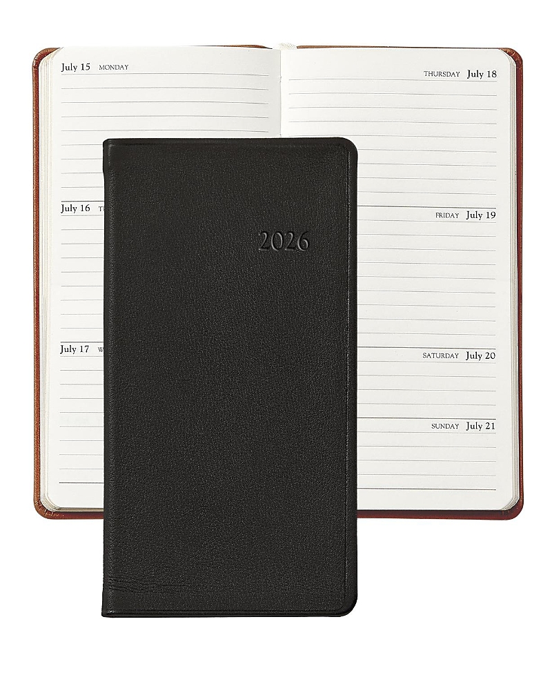 Graphic Image 2026 Traditional Leather Pocket Datebook