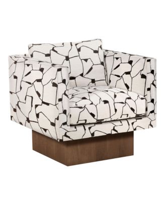 Kendell Wood Base Swivel Chair