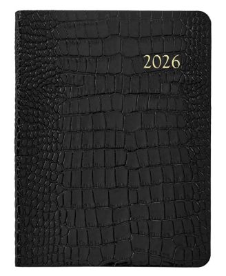  2026 Embossed Croc Leather Desk Diary