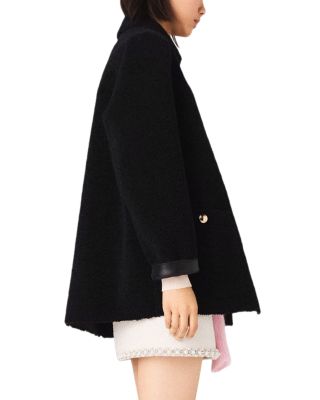 Reversible Faux Leather Fleece Jacket