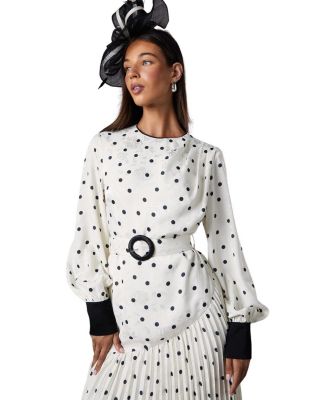 Long Sleeve Pleated Midi Dress