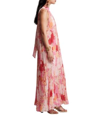 Slim Pleated Maxi Dress