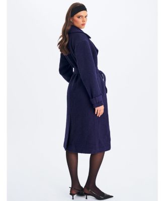  Jaelyn Wool Blend Double-Breasted Belted Coat