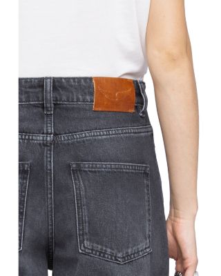 Eli High Rise Wide Leg Jeans in Medium Grey