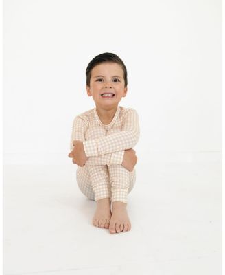  Boys' Sandstone Gingham Pajama Set - Baby, Little Kid
