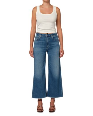Lyra Wide Leg Cropped Jeans in Verve