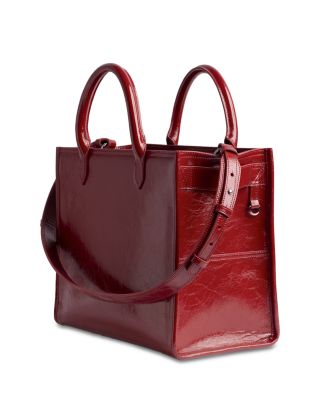 Angel Tote Crinkled Patent Leather Tote