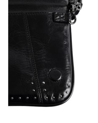 Rock Studded Vintage Patent Leather Clutch