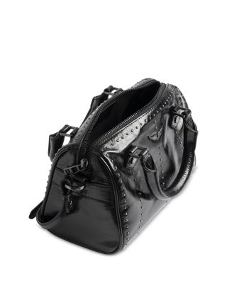 Sunny Vibe XS Studded Vintage Patent Leather Shoulder Bag